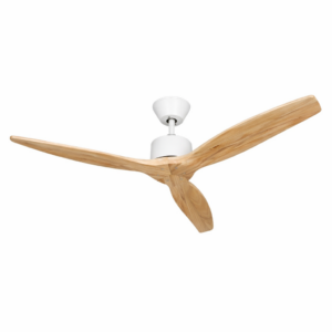 מאוורר תקרה פיגי ללא תאורה בצבע לבן עץ